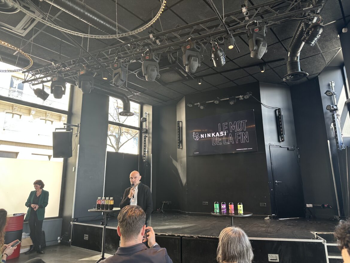 Christophe Fargier, directeur et fondateur de Ninkasi, lors de la conférence de presse annuelle de la marque.